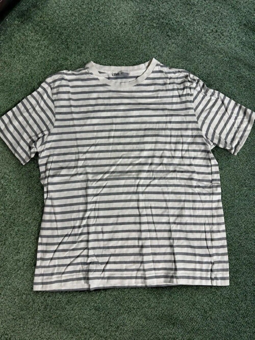 Zara Men’s Striped Casual Crew Neck Shirt